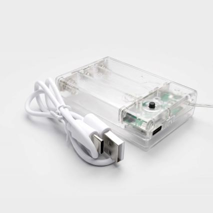 BRILAGI - LED Božična zavesa 77xLED/3xAA/USB 1,8m topla bela