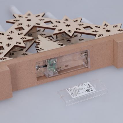 BRILAGI - LED božični svečnik 5xLED/2xAA bež