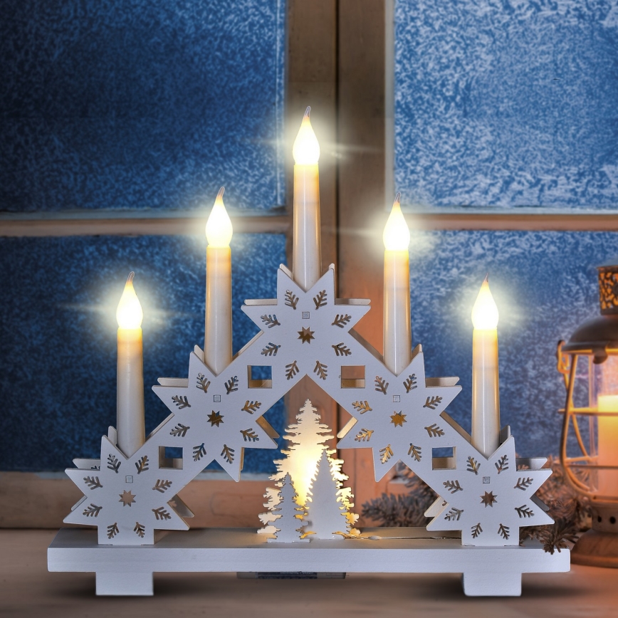 Brilagi - LED božični svečnik 5xLED/2xAA