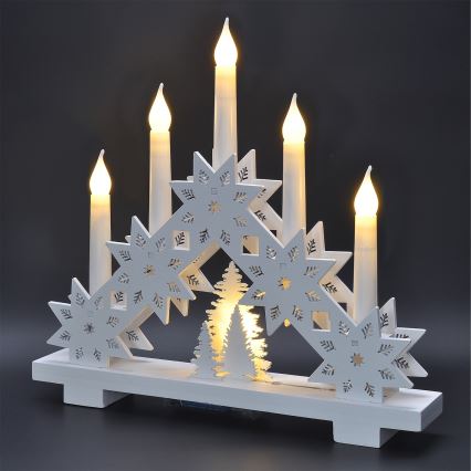 Brilagi - LED božični svečnik 5xLED/2xAA