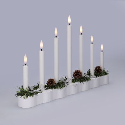 BRILAGI - LED božični svečnik 7xLED/2xAA bela