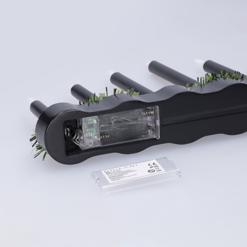 BRILAGI - LED božični svečnik 7xLED/2xAA črna