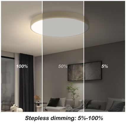 Brilagi - LED Dimmable Stropna Lampa POOL SMART LED/60W/230V 50 cm Wi-Fi Tuya Beige + Daljinsko upravljanje