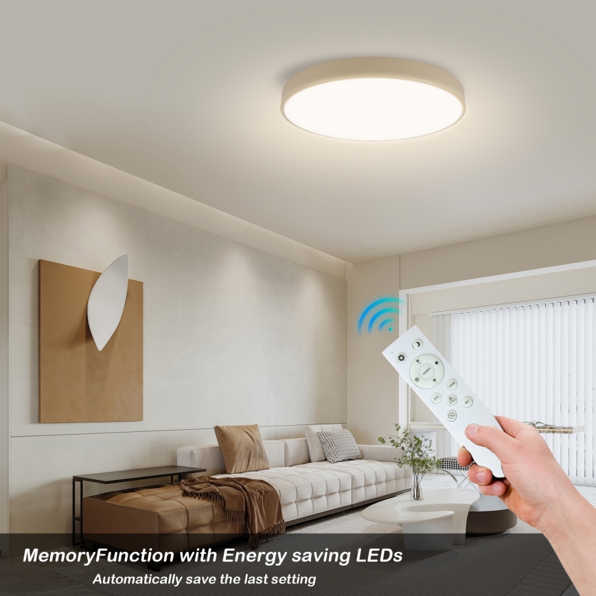 Brilagi - LED Dimmable Stropna Lampa POOL SMART LED/60W/230V 50 cm Wi-Fi Tuya Beige + Daljinsko upravljanje