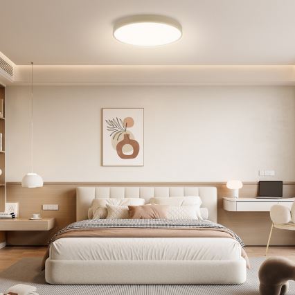 Brilagi - LED Dimmable Stropna Lampa POOL SMART LED/60W/230V 50 cm Wi-Fi Tuya Beige + Daljinsko upravljanje