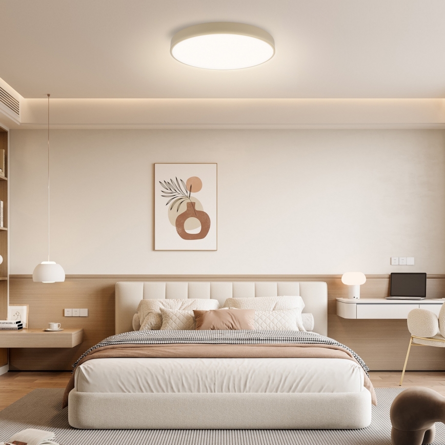 Brilagi - LED Dimmable Stropna Lampa POOL SMART LED/60W/230V 50 cm Wi-Fi Tuya Beige + Daljinsko upravljanje