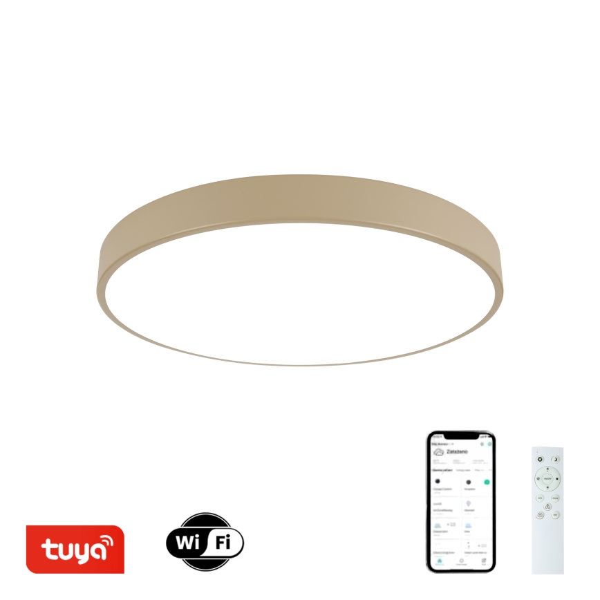 Brilagi - LED Dimmable Stropna Lampa POOL SMART LED/60W/230V 50 cm Wi-Fi Tuya Beige + Daljinsko upravljanje
