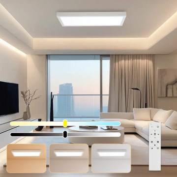 Brilagi - LED Dimmable stropna luč FRAME SMART LED/30W/230V 30x60 cm 3000-6000K IP44 bela + daljinski upravljalnik