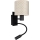 Brilagi - LED fleksibilna stenska svetilka BOBO 1xE27/25W/230V + LED/3W črna/bež/pikice