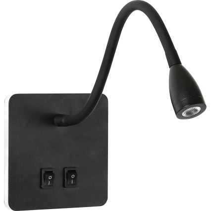 Brilagi - LED Fleksibilna stenska svetilka MAYA Double LED/4W/230V + LED/3W črna