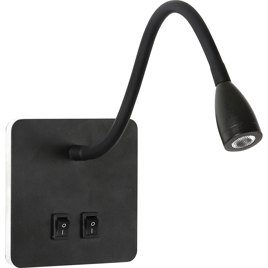 Brilagi - LED Fleksibilna stenska svetilka MAYA Double LED/4W/230V + LED/3W črna