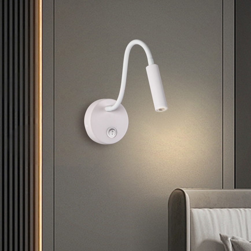 Brilagi - LED Fleksibilna stenska svetilka MAYA LED/3W/230V 4000K bela