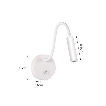 Brilagi - LED Fleksibilna stenska svetilka MAYA LED/3W/230V 4000K bela