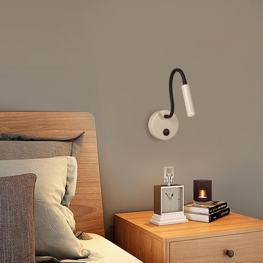 Brilagi - LED Fleksibilna stenska svetilka MAYA LED/3W/230V 4000K bež