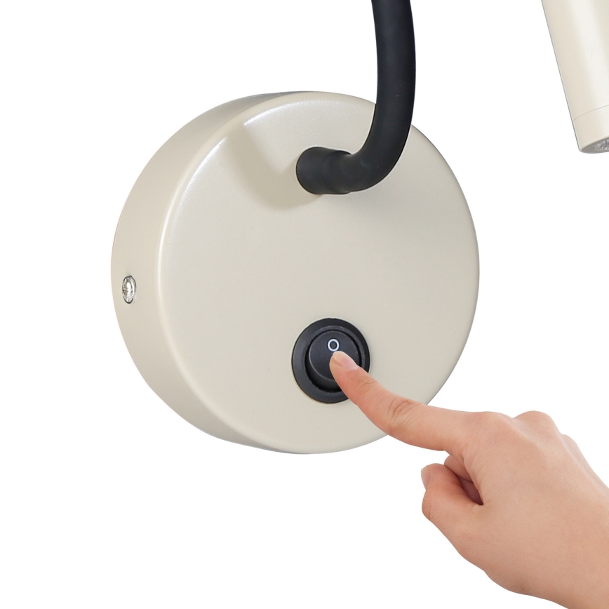 Brilagi - LED Fleksibilna stenska svetilka MAYA LED/3W/230V 4000K bež