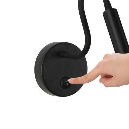 Brilagi - LED Fleksibilna stenska svetilka MAYA LED/3W/230V 4000K črna