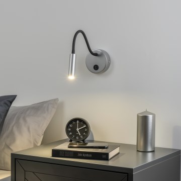 Brilagi - LED Fleksibilna stenska svetilka MAYA LED/3W/230V 4000K srebrna
