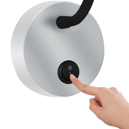 Brilagi - LED Fleksibilna stenska svetilka MAYA LED/3W/230V 4000K srebrna