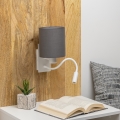 Brilagi - LED Fleksibilna stenska svetilka NUBILA 1xE27/25W/230V + LED/3W bela/antracit