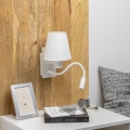 Brilagi - LED Fleksibilna stenska svetilka NUBILA 1xE27/25W/230V + LED/3W bela