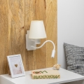 Brilagi - LED Fleksibilna stenska svetilka NUBILA 1xE27/25W/230V + LED/3W bela/krem barva