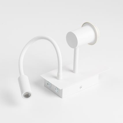 Brilagi - LED fleksibilna stenska svetilka NUBILA 1xE27/25W/230V + LED/3W bela/rumena