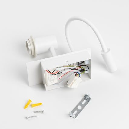 Brilagi - LED fleksibilna stenska svetilka NUBILA 1xE27/25W/230V + LED/3W bela/rumena