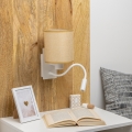 Brilagi - LED Fleksibilna stenska svetilka NUBILA 1xE27/25W/230V + LED/3W bela/svetlo rjava