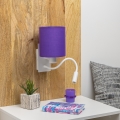 Brilagi - LED Fleksibilna stenska svetilka NUBILA 1xE27/25W/230V + LED/3W bela/vijolična