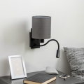 Brilagi - LED Fleksibilna stenska svetilka NUBILA 1xE27/25W/230V + LED/3W črna/antracit