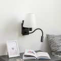 Brilagi - LED Fleksibilna stenska svetilka NUBILA 1xE27/25W/230V + LED/3W črna/bela