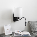 Brilagi - LED Fleksibilna stenska svetilka NUBILA 1xE27/25W/230V + LED/3W črna/bela