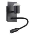 Brilagi - LED Fleksibilna stenska svetilka NUBILA 1xE27/25W/230V + LED/3W črna