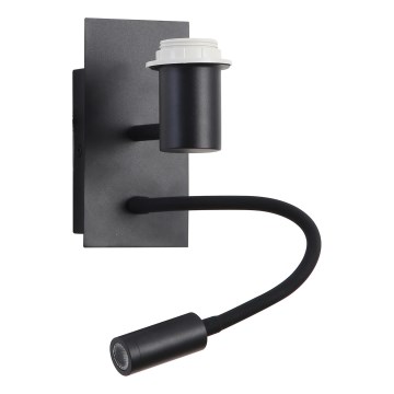 Brilagi - LED Fleksibilna stenska svetilka NUBILA 1xE27/25W/230V + LED/3W črna