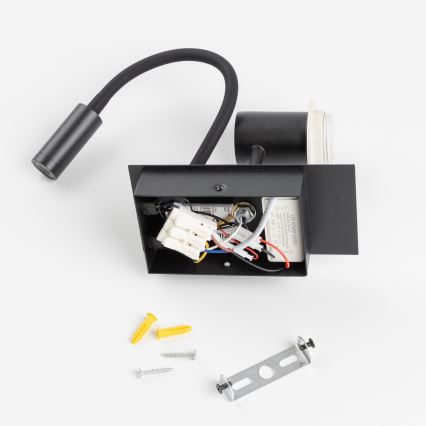 Brilagi - LED Fleksibilna stenska svetilka NUBILA 1xE27/25W/230V + LED/3W črna