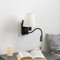 Brilagi - LED Fleksibilna stenska svetilka NUBILA 1xE27/25W/230V + LED/3W črna/krem barva
