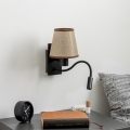 Brilagi - LED Fleksibilna stenska svetilka NUBILA 1xE27/25W/230V + LED/3W črna/rjava