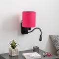 Brilagi - LED Fleksibilna stenska svetilka NUBILA 1xE27/25W/230V + LED/3W črna/roza