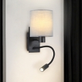 Brilagi - LED Fleksibilna stenska svetilka NUBILA 1xE27/25W/230V + LED/3W črna/siva