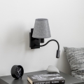 Brilagi - LED Fleksibilna stenska svetilka NUBILA 1xE27/25W/230V + LED/3W črna/siva
