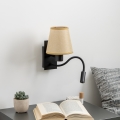 Brilagi - LED Fleksibilna stenska svetilka NUBILA 1xE27/25W/230V + LED/3W črna/svetlo rjava