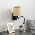 Brilagi - LED Fleksibilna stenska svetilka NUBILA 1xE27/25W/230V + LED/3W črna/svetlo rjava