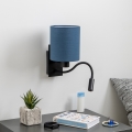 Brilagi - LED Fleksibilna stenska svetilka NUBILA 1xE27/25W/230V + LED/3W črna/temno modra