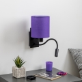 Brilagi - LED Fleksibilna stenska svetilka NUBILA 1xE27/25W/230V + LED/3W črna/vijolična