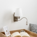 Brilagi - LED Fleksibilna stenska svetilka NUBILA 1xE27/25W/230V + LED/3W mat krom/bela