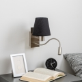 Brilagi - LED Fleksibilna stenska svetilka NUBILA 1xE27/25W/230V + LED/3W mat krom/črna
