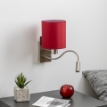 Brilagi - LED Fleksibilna stenska svetilka NUBILA 1xE27/25W/230V + LED/3W mat krom/Pompejanec rdeča