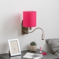 Brilagi - LED Fleksibilna stenska svetilka NUBILA 1xE27/25W/230V + LED/3W mat krom/roza
