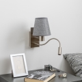Brilagi - LED Fleksibilna stenska svetilka NUBILA 1xE27/25W/230V + LED/3W mat krom/siva