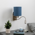 Brilagi - LED Fleksibilna stenska svetilka NUBILA 1xE27/25W/230V + LED/3W mat krom/temno modra